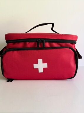 Empty First Aid Bag Portable Medical Storage Organizer With Large Capacity